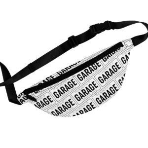 Garage Fanny Pack, Black Logo, White